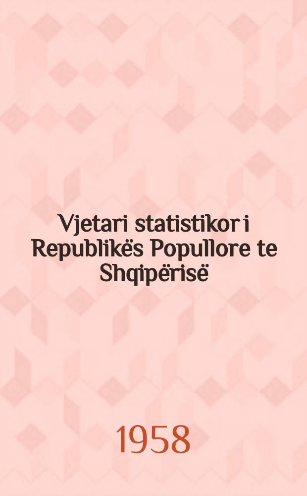 Vjetari statistikor i Republikës Popullore te Shqipërisë