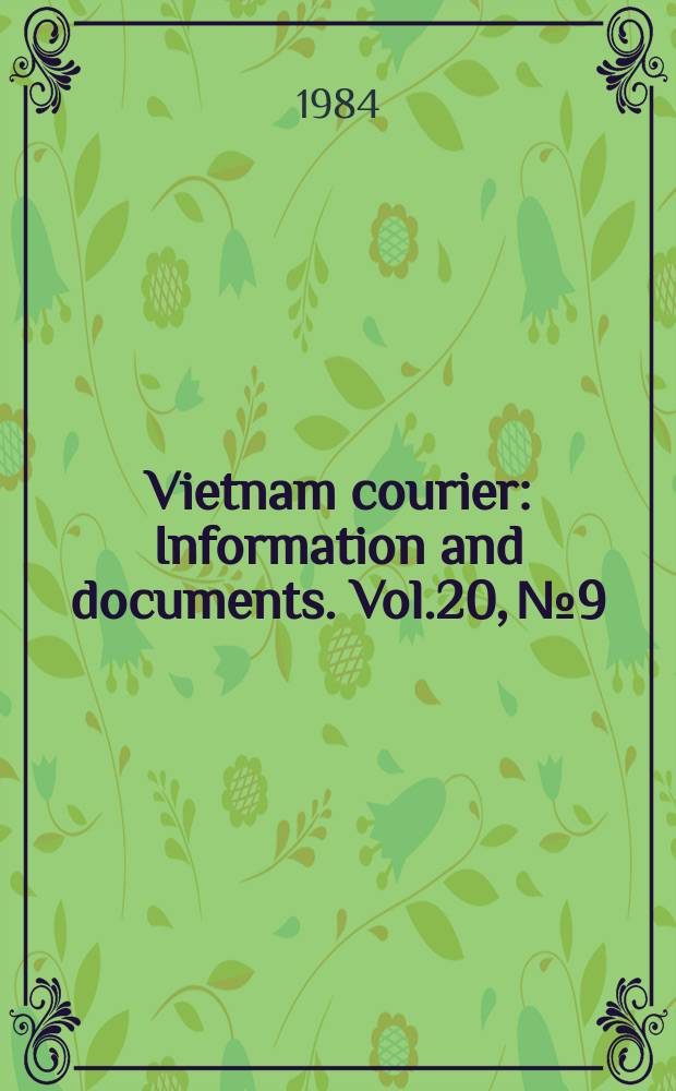 Vietnam courier : Information and documents. Vol.20, №9
