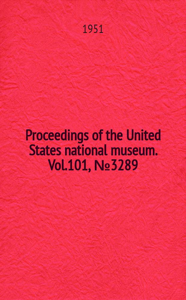 Proceedings of the United States national museum. Vol.101, №3289 : A new subspecies of marine isopod from Texas