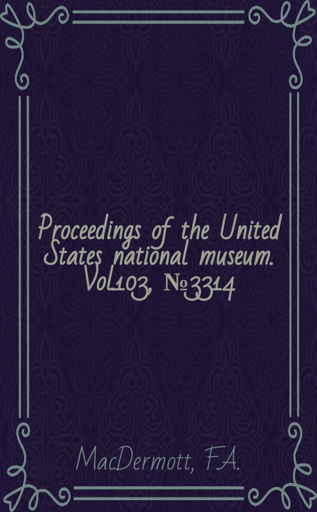 Proceedings of the United States national museum. Vol.103, №3314 : Photuris bethaniensis, a new lampyrid firefly