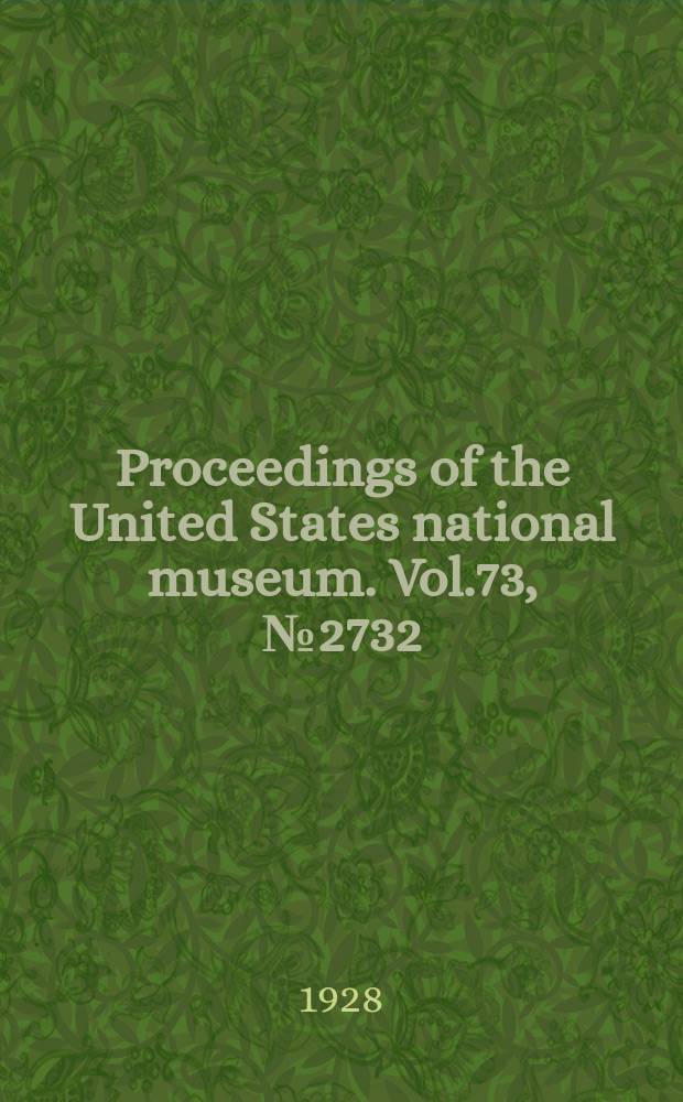 Proceedings of the United States national museum. Vol.73, №2732 : A prehistoric pit house village site on the Columbia River at Wahluke Grant county, Washington