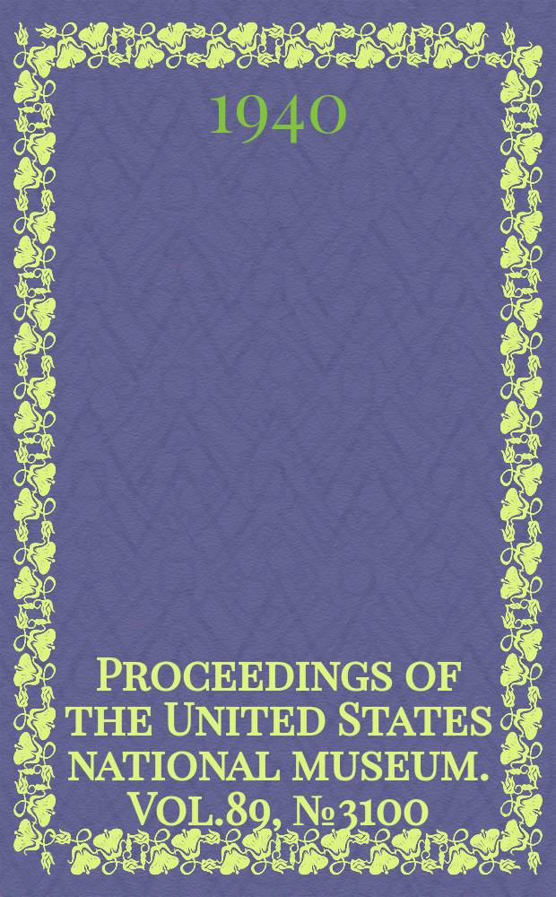 Proceedings of the United States national museum. Vol.89, №3100 : Eurhoptodes a remarkable new genus of Philippine cryptorhynchine weevils