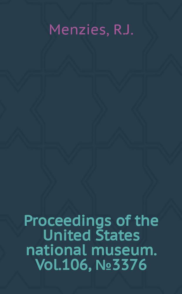 Proceedings of the United States national museum. Vol.106, №3376 : A New genus and species of marine asellote isopod, Caecianiropsis psammophila, from California