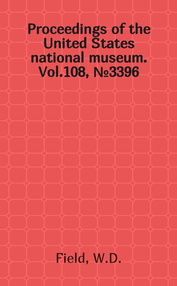 Proceedings of the United States national museum. Vol.108, №3396 : A redefinition of the butterfly genera Tatochila, Phulia, Piercolias and Baltia, with descriptions of related genera and subgenera