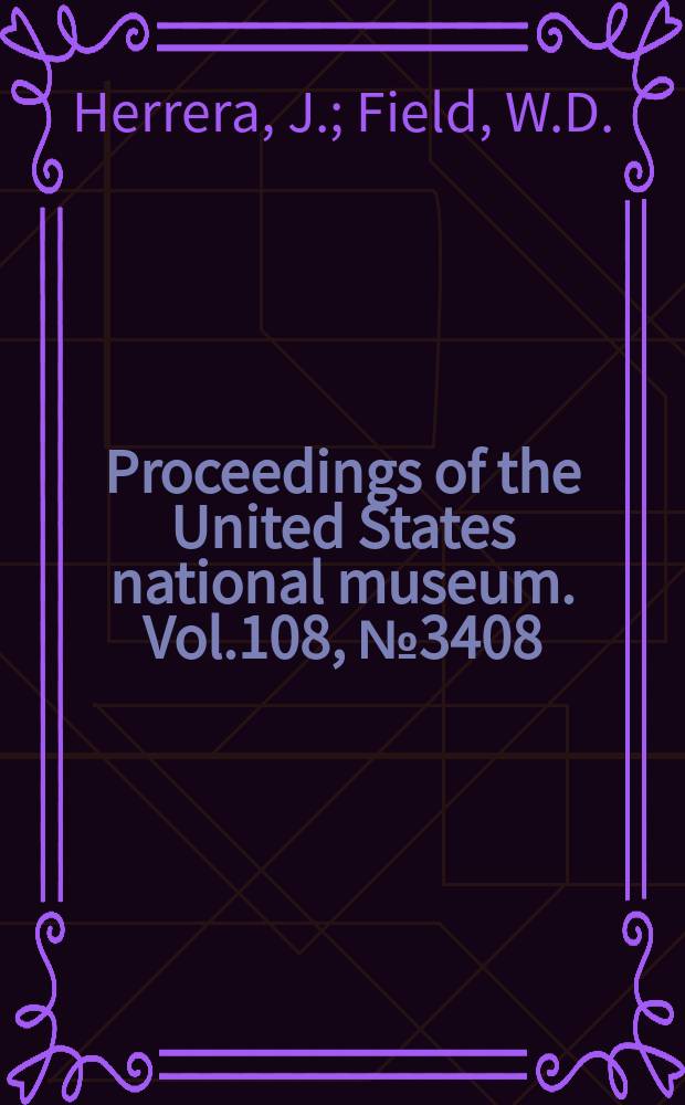 Proceedings of the United States national museum. Vol.108, №3408 : A revision of the butterfly genera Theochila and Tatochila
