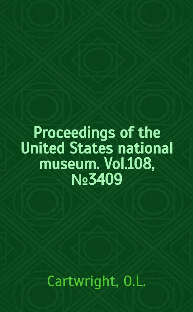 Proceedings of the United States national museum. Vol.108, №3409 : Scarab beetles of the genus Bothynus in the United States (Coleoptera: Scarabaeidae)
