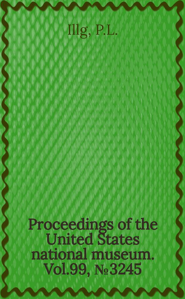 Proceedings of the United States national museum. Vol.99, №3245 : A review of the copepod genus Paranthessius Claus