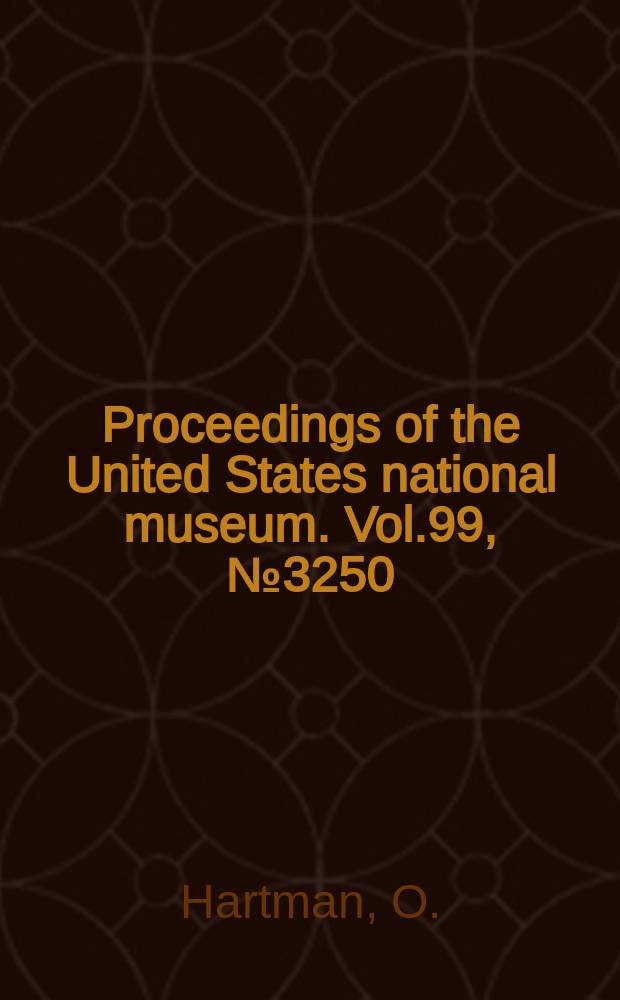 Proceedings of the United States national museum. Vol.99, №3250 : A new marine annelid from Florida