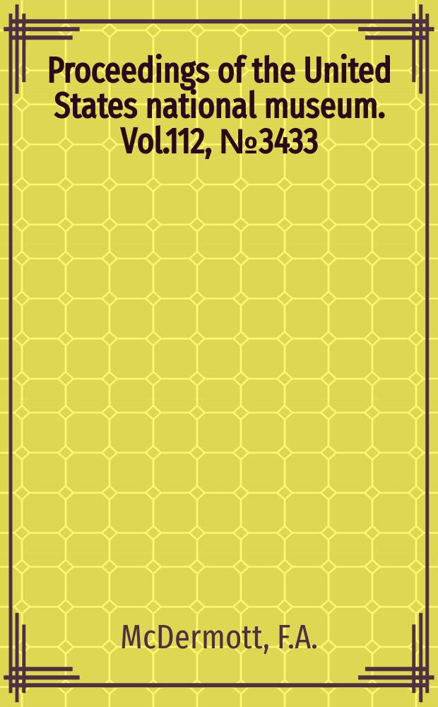 Proceedings of the United States national museum. Vol.112, №3433 : Fireflies of the genus Pyractonema (Coleoptera: Lampyridae)