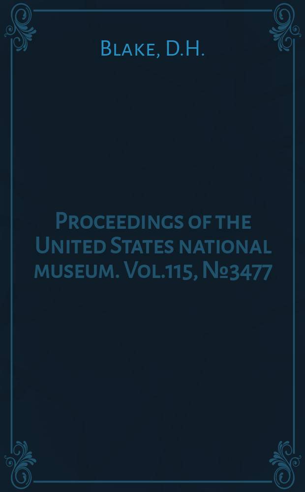 Proceedings of the United States national museum. Vol.115, №3477 : Notes a on new and old species of Alticinae (Coleoptera) from the West Indies