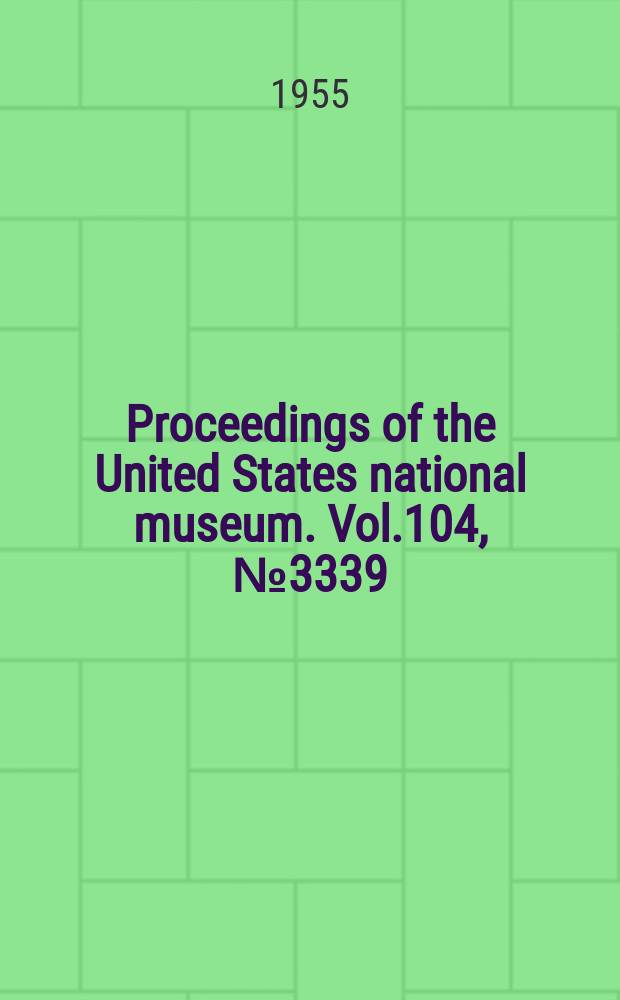 Proceedings of the United States national museum. Vol.104, №3339 : A revision of the nearctic species of the beetle genus Meligethes (Nitidulidae)
