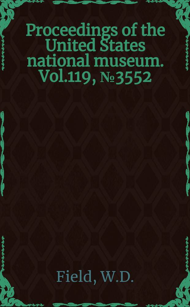 Proceedings of the United States national museum. Vol.119, №3552 : Preliminary revision of butterflies of the genus Calycopis scudder (Lycaenidae: Theclinae)