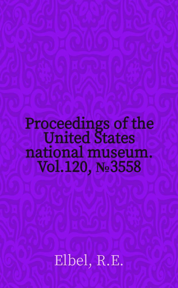 Proceedings of the United States national museum. Vol.120, №3558 : Amblyceran Mallophaga (Biting lice) found on the Bucerotidae (Hornbells)