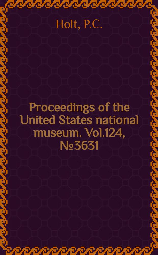 Proceedings of the United States national museum. Vol.124, №3631 : Status of genera Branchiobdella and Stephanodrilus in North America with description of a new genus (Clitellata: Branchiobdellida)