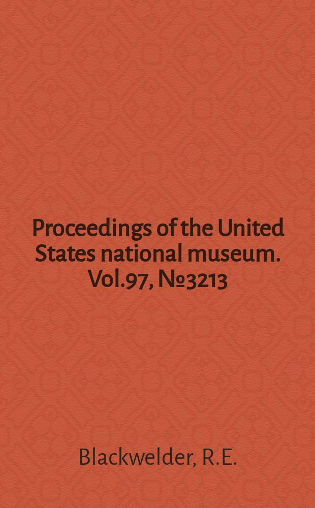 Proceedings of the United States national museum. Vol.97, №3213 : The staphylinid beetles of the Cayman Islands