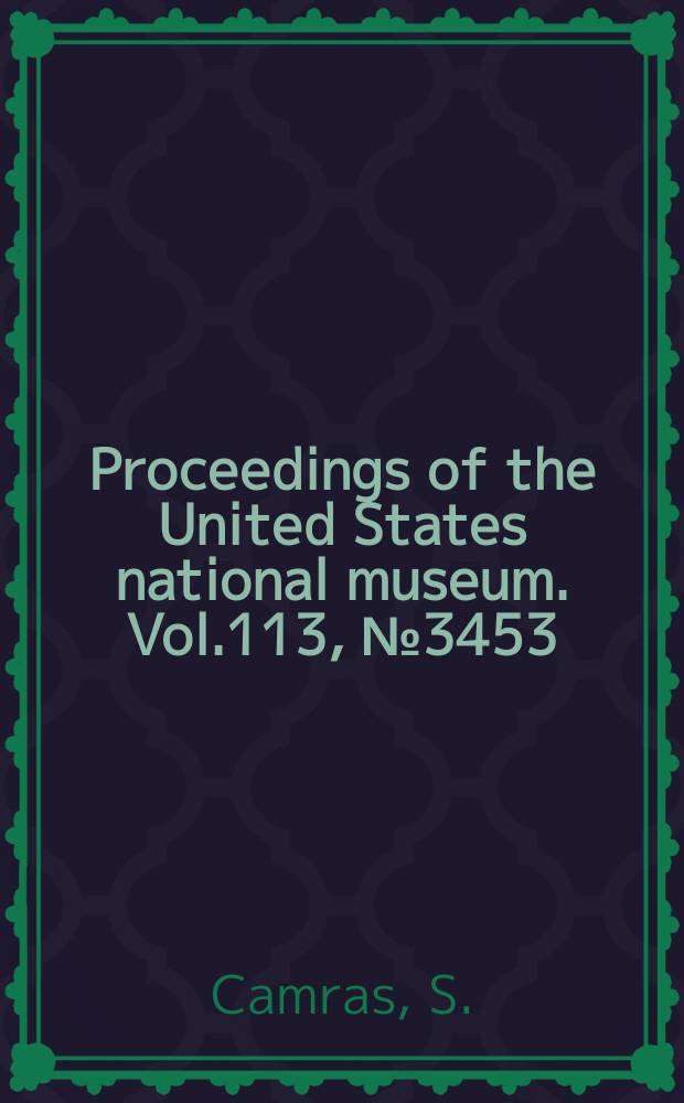 Proceedings of the United States national museum. Vol.113, №3453 : Notes on Australian flies of the family Conopidae