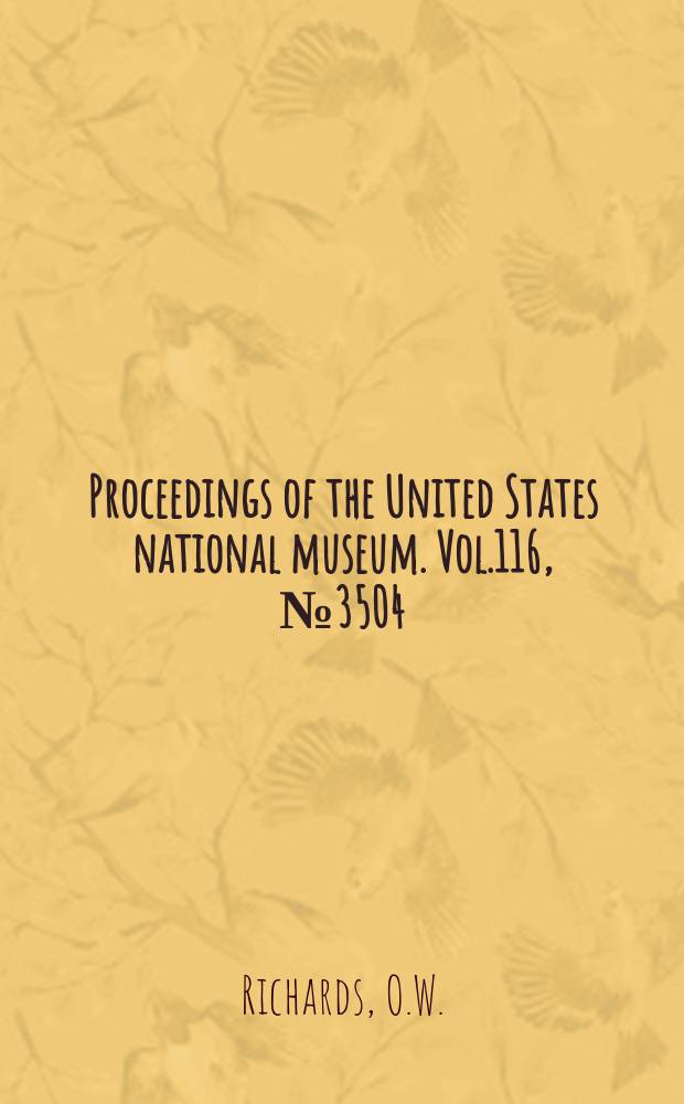 Proceedings of the United States national museum. Vol.116, №3504 : A contribution to the study of the genus Sphaerocera Latreille in Central and South America (Diptera: Sphaeroceridae)