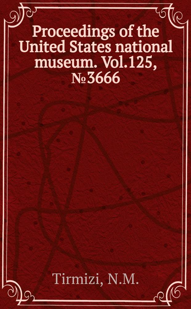 Proceedings of the United States national museum. Vol.125, №3666 : Stomatopod Crustacea from West Pakistan