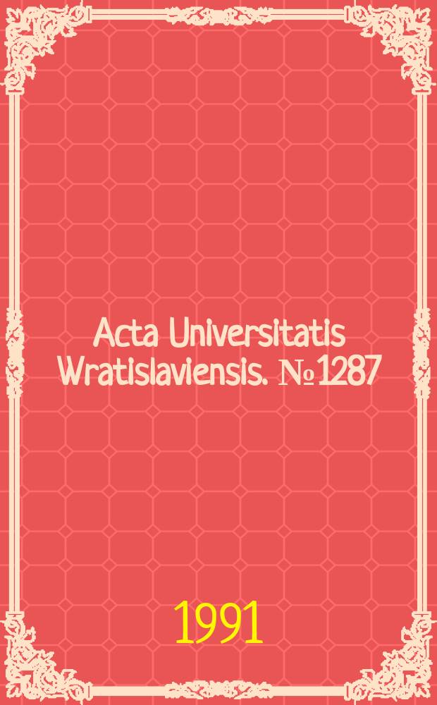 Acta Universitatis Wratislaviensis. №1287 : Klasyfikacja rzek w świetle ..