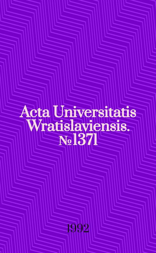Acta Universitatis Wratislaviensis. №1371 : Z morfologii Karpat Wschodnich