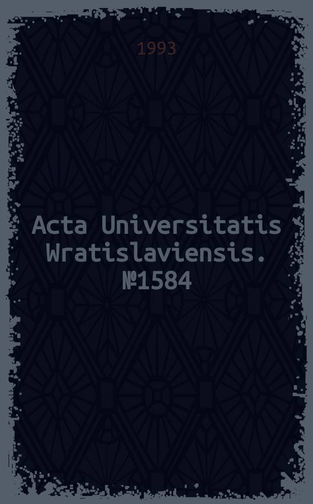 Acta Universitatis Wratislaviensis. №1584 : Litostratygrafia profili głębokich otworów..