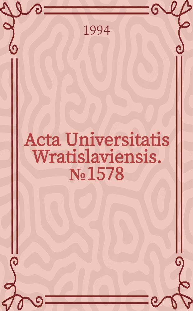 Acta Universitatis Wratislaviensis. №1578 : Z problematyki autyzmu