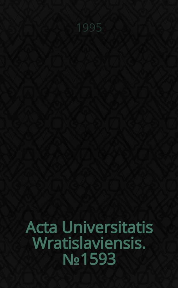 Acta Universitatis Wratislaviensis. №1593 : W poszukiwaniu zagubionej pedagogiki