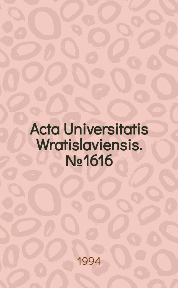 Acta Universitatis Wratislaviensis. №1616 : Psychologia rozwoju człowieka