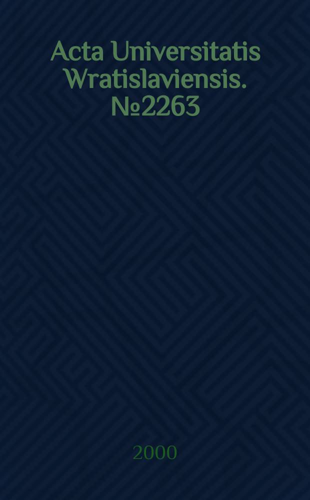 Acta Universitatis Wratislaviensis. №2263 : Metody jakościowe w psychologii współczesnej