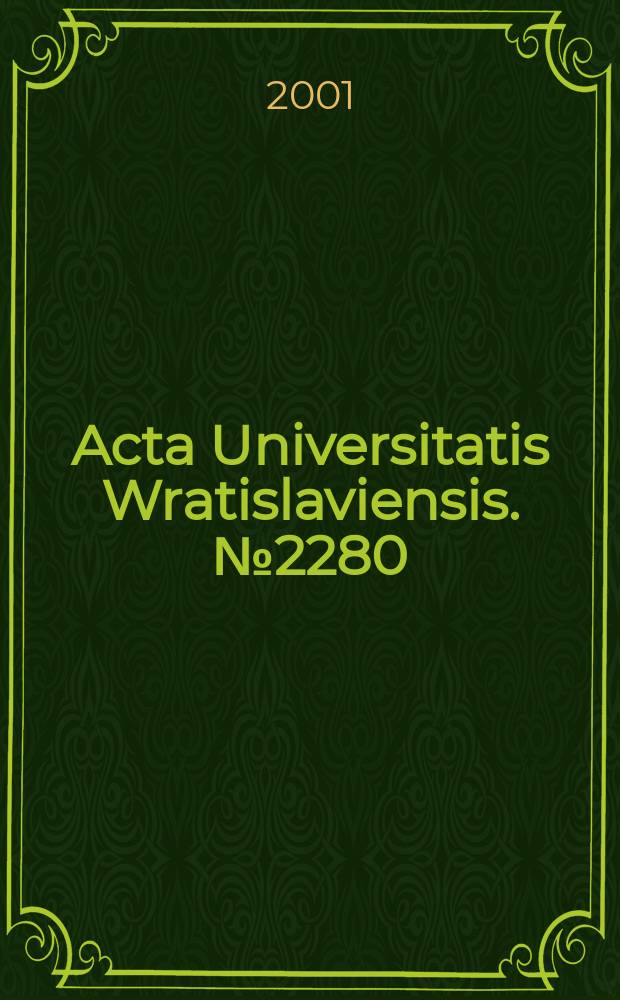 Acta Universitatis Wratislaviensis. № 2280 : Młodzież w zmieniającym się świecie