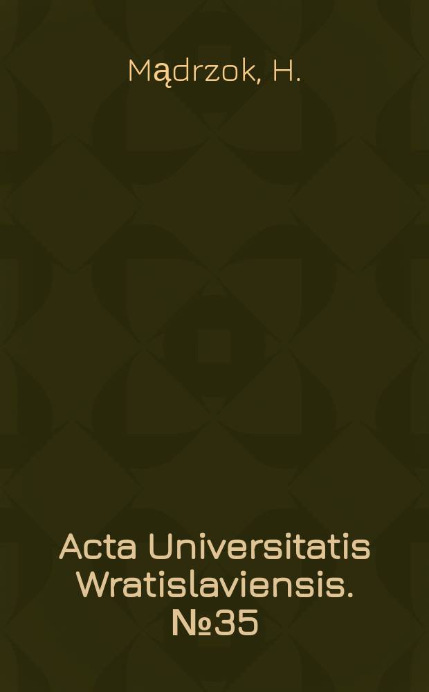 Acta Universitatis Wratislaviensis. №35 : Natychmiastowa wykonalność wyroków w procesie cywilnym PRL