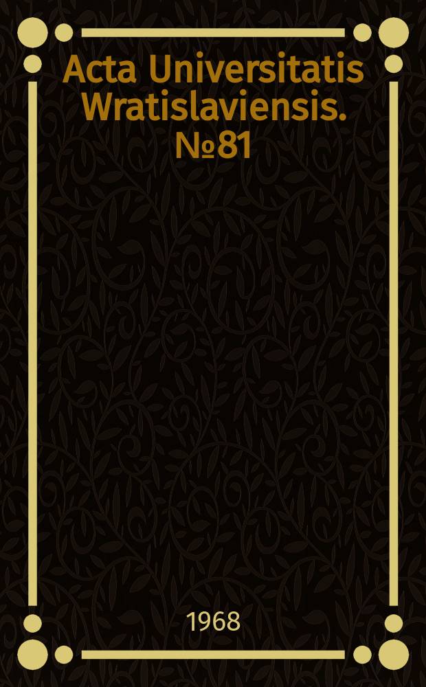 Acta Universitatis Wratislaviensis. №81 : Znikome społeczne niebezpieczeństwo czynu jako podstawa stosowania art. 49 kpk