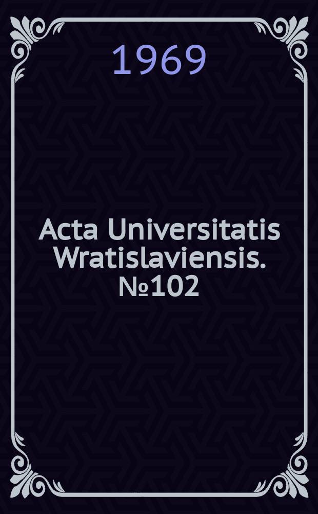 Acta Universitatis Wratislaviensis. №102 : Office Européen des Nations Unies a Genève