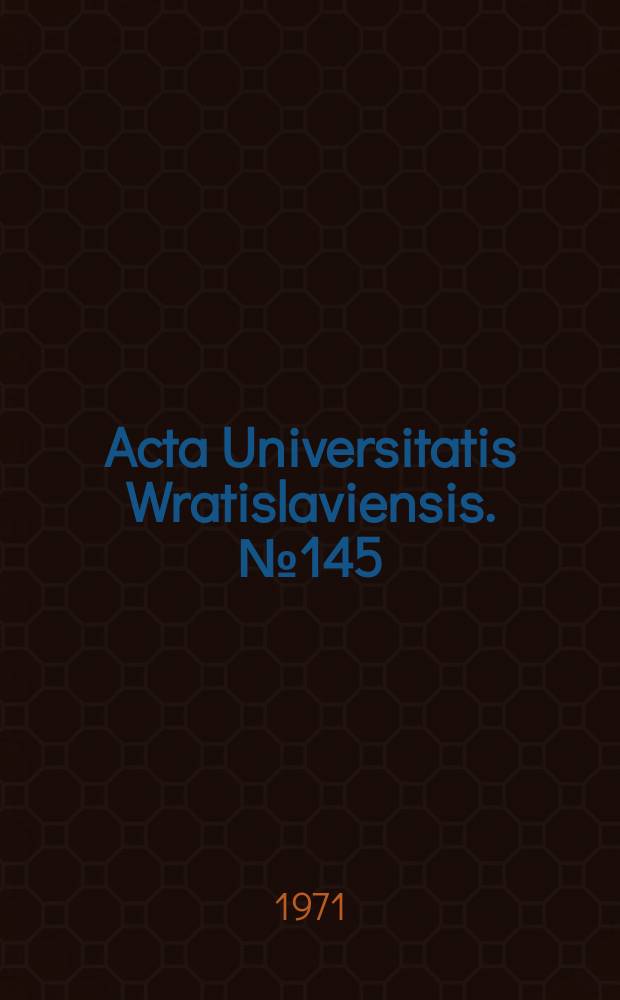 Acta Universitatis Wratislaviensis. №145 : Jedność i podziały systemu prawa socjalistycznego