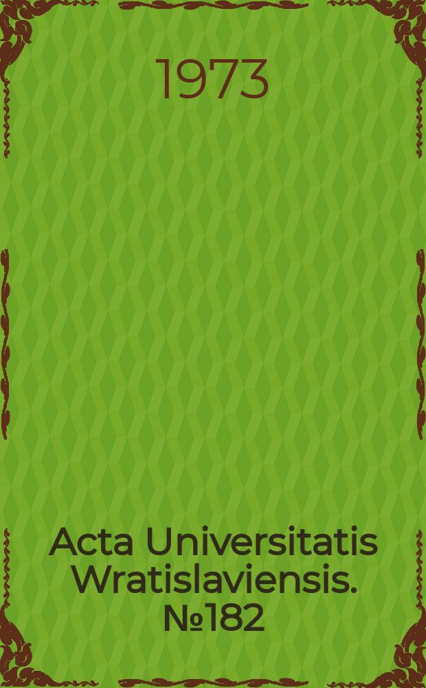 Acta Universitatis Wratislaviensis. №182 : Progresja w prawie podatkowym i jej zastosowanie przy opodatkowaniu dochodów w Polsce