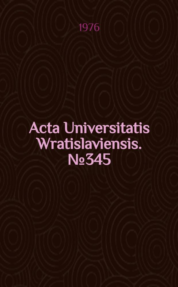 Acta Universitatis Wratislaviensis. №345 : Pojęcie indywidualnego..