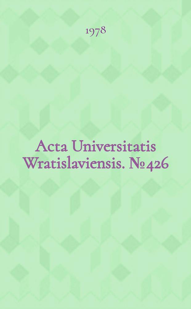 Acta Universitatis Wratislaviensis. №426 : Kradzież szczególnie zuchwała