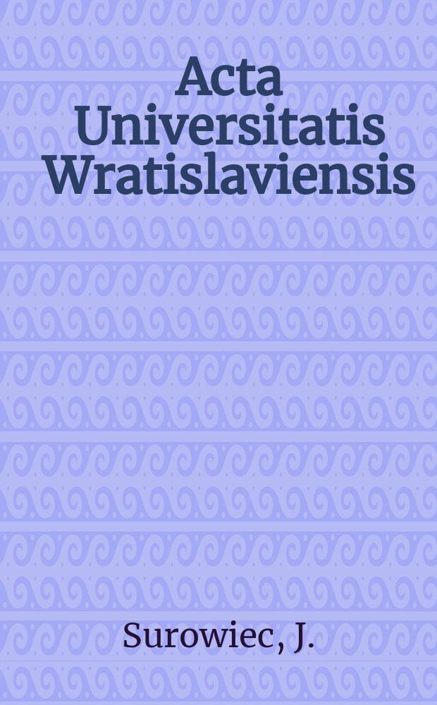 Acta Universitatis Wratislaviensis : Spor o koncepcję ustroju państwowego..