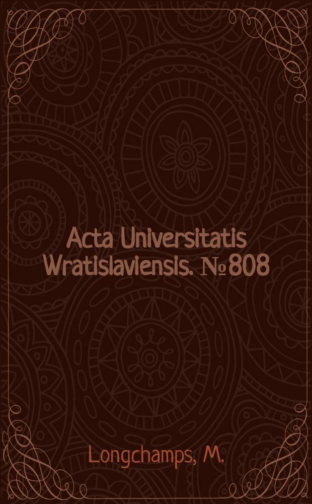 Acta Universitatis Wratislaviensis. №808 : Odpowiedzialność za szkodę ..