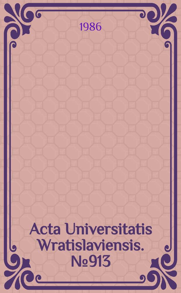 Acta Universitatis Wratislaviensis. №913 : System środków penalnych..