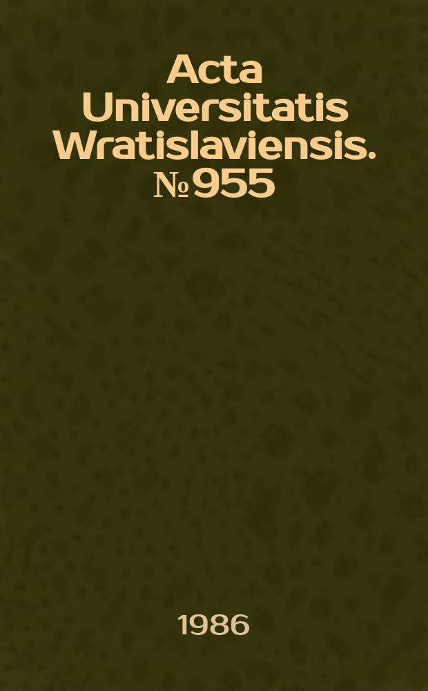 Acta Universitatis Wratislaviensis. №955 : Wadliwość decyzji administracyjnej