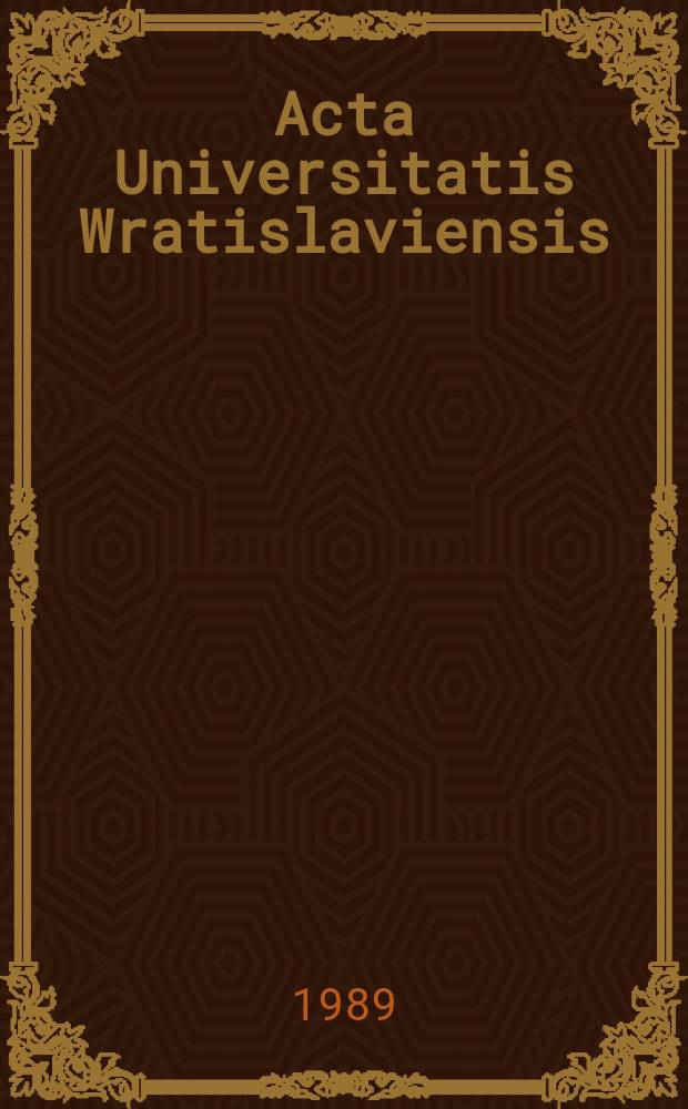 Acta Universitatis Wratislaviensis : Interpretacja prawa podatkowego