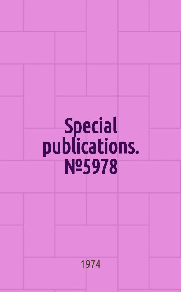 Special publications. №5978(01) : Fabrication technology