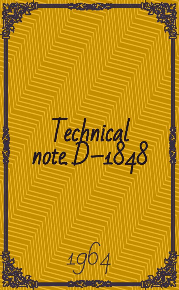 Technical note. D–1848 : Tesseral harmonies of the gravitational field and geodetic datum shifts derived form camera observations of satellites