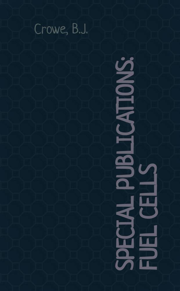 Special publications : Fuel cells