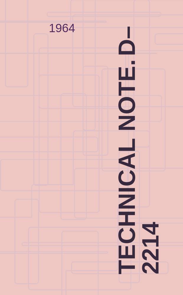 Technical note. D–2214 : Experimental lateral vibration characteristics of a 1/5-scale model of Saturn SA-1 with an eight-cable suspension system