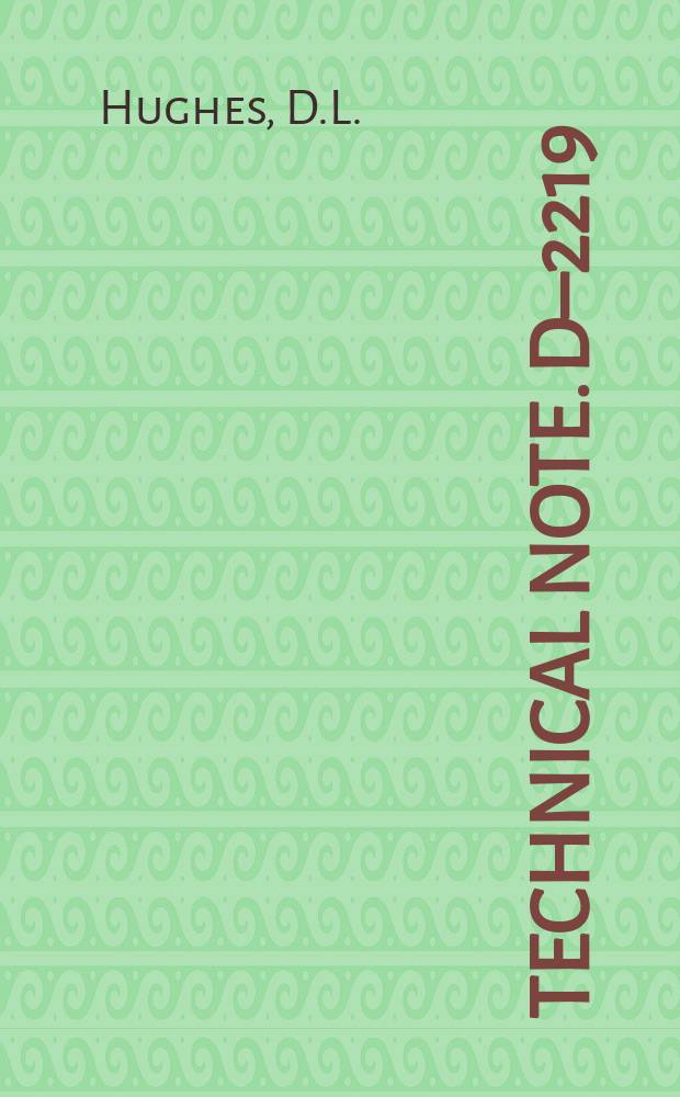 Technical note. D&ndash;2219 : Flight evaluation of some effects of the present air traffic control system on operation of a simulated supersonic transport