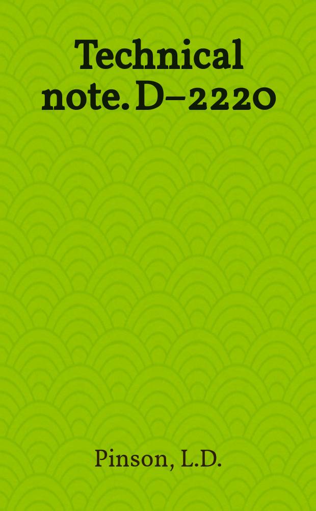 Technical note. D–2220 : Longitudinal spring constants for liquid-propellant tanks with ellipsoidal ends