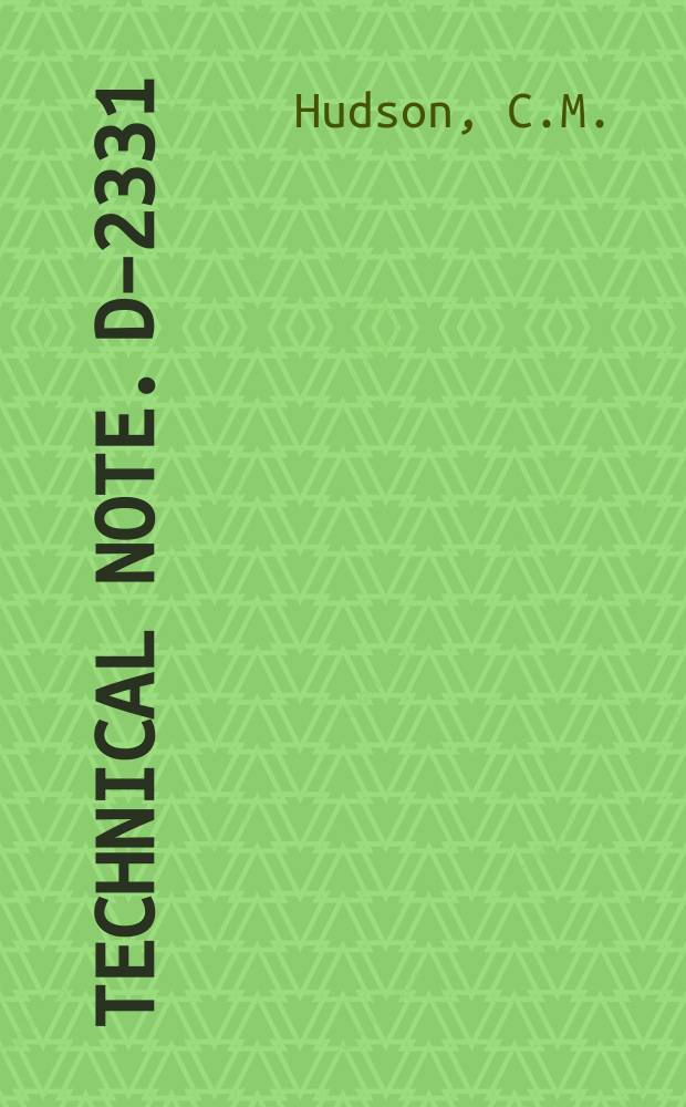 Technical note. D–2331 : Fatigue-crack propagation in several titanium and stainless-steel alloys and one super-alloy