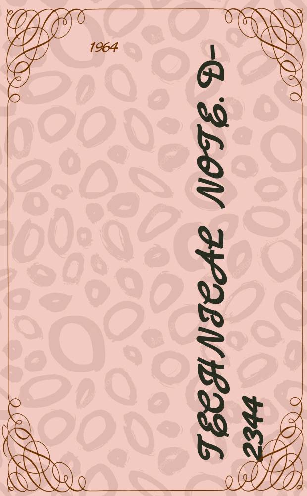 Technical note. D–2344 : Flow evalution in an arc-heated hypersonic wind tunnel